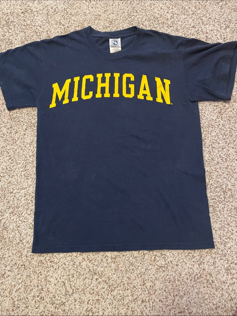 Men's Navy Short Sleeve T-Shirt University of Michigan